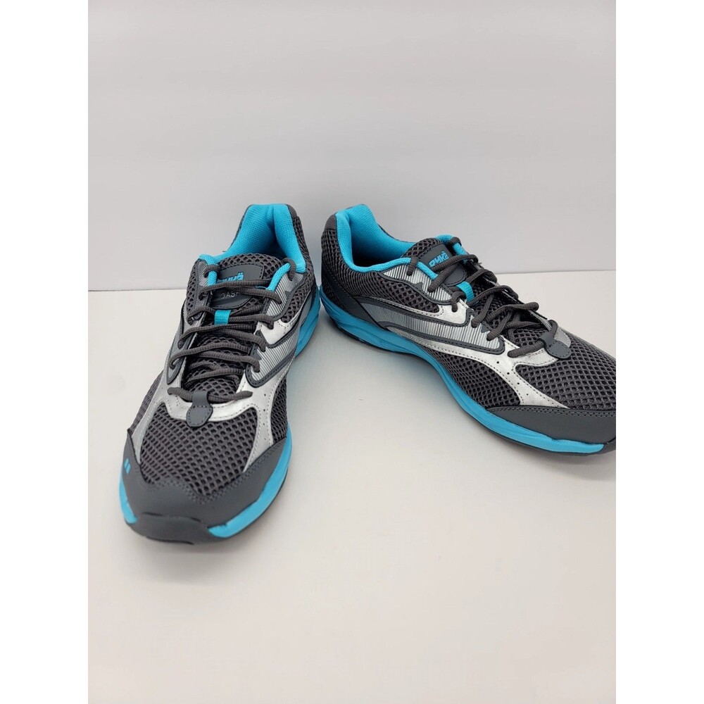 Ryka Womens Shoes Size 11W Silver & Blue  Athletic Shoes New Sneakers Walking